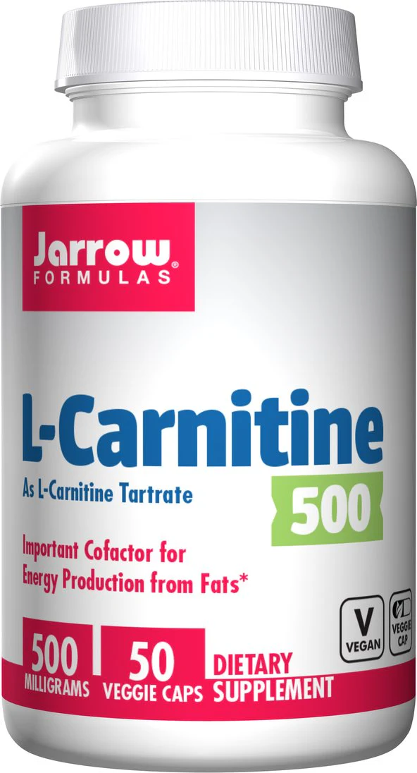 Jarrow Formulas L-Carnitine 500 mg 50 Vegetable Capsules