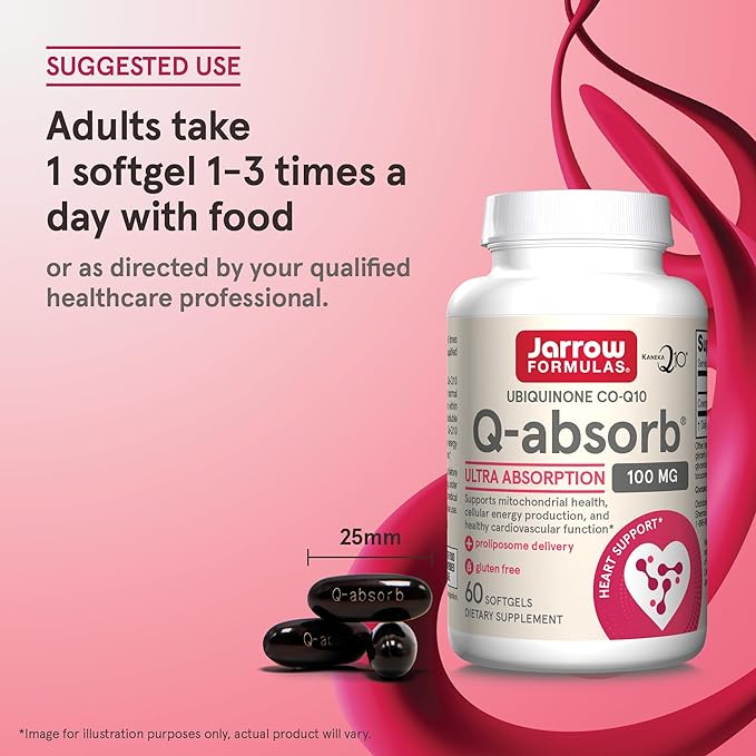 Jarrow Formulas Q-absorb Co-Q10 100 mg 60 Softgels - Image 3
