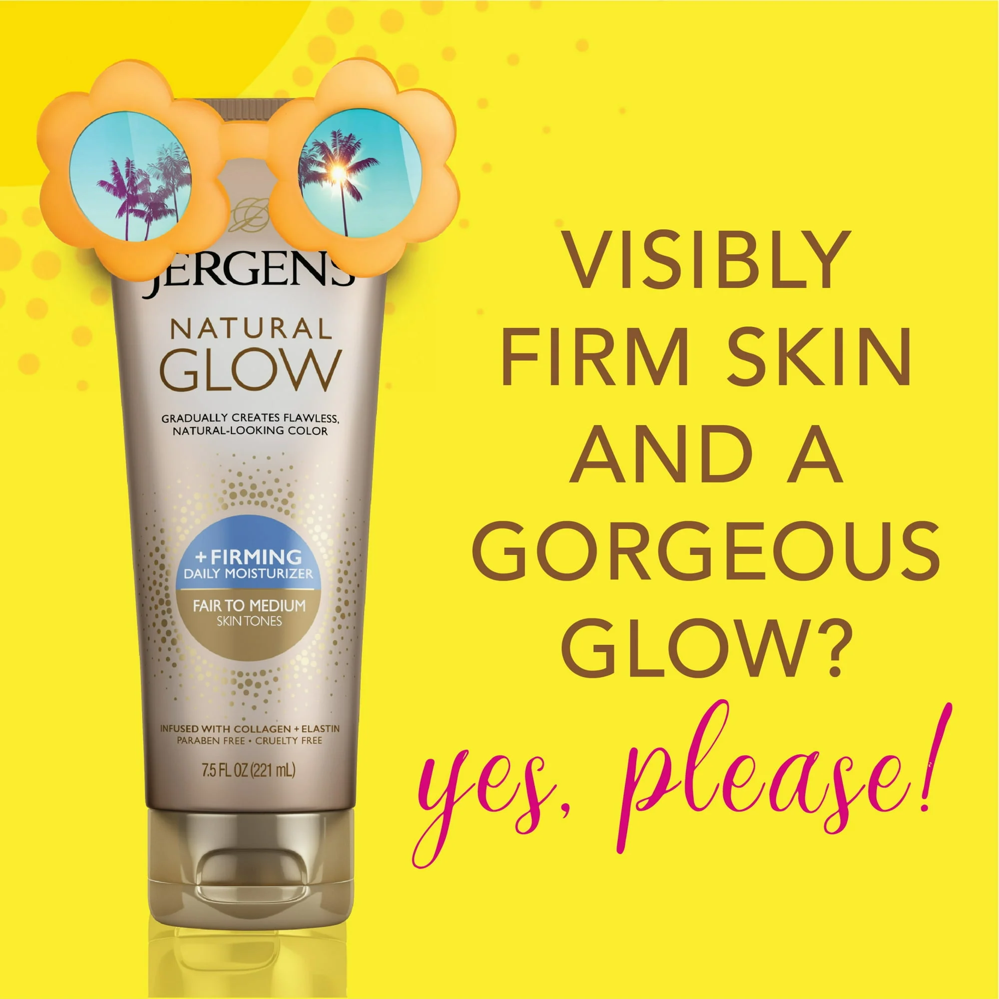 Jergens Natural Glow Firming Fair To Medium 7.5oz - Image 2