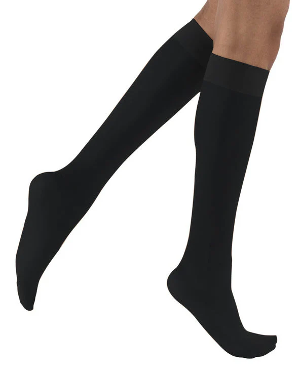 Jobst Activa Sheer Knee High 8-15 Closed Toe Black