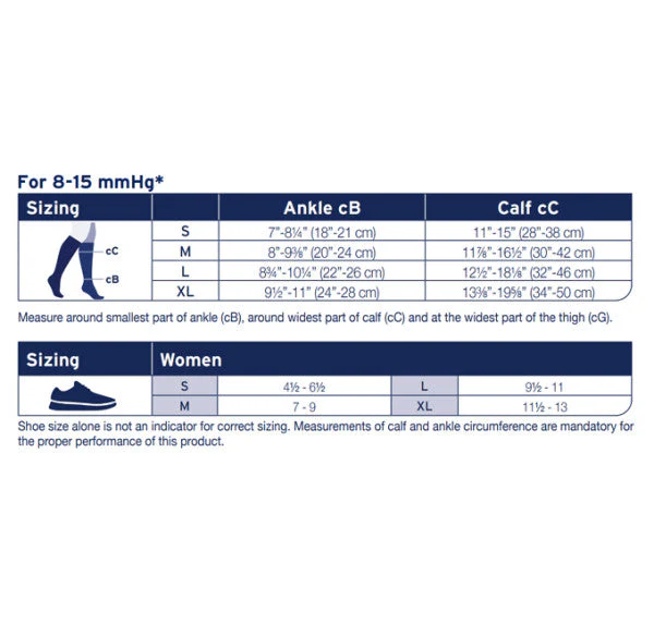 Jobst Activa Sheer Knee High 8-15 Silky Beige Medium - Image 2