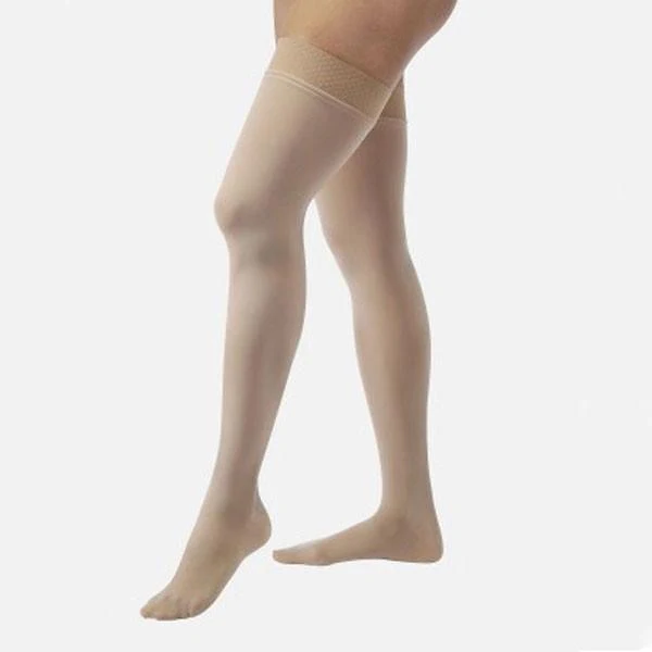 Jobst Relief Firm Support Thigh High Closed Toe  Silicone Band 20-30 MmHg Small Regular Black  114212