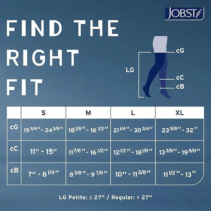 Jobst Relief Thigh High Open Toe 20-30 With Silicone Band Beige - Image 3