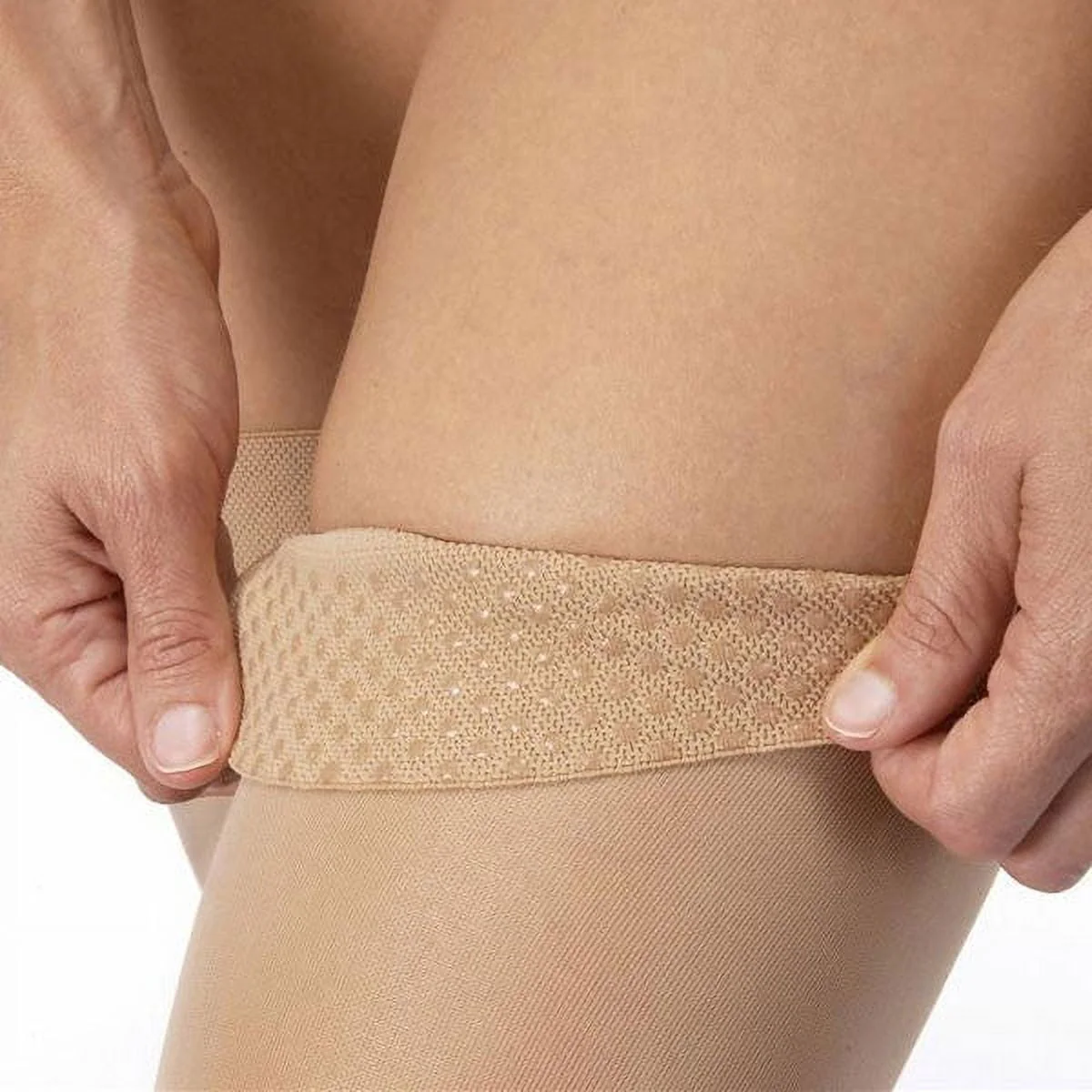 Jobst Ultrasheer Thigh High Closed Toe 30-40 With Silicone Band Natural - Image 2