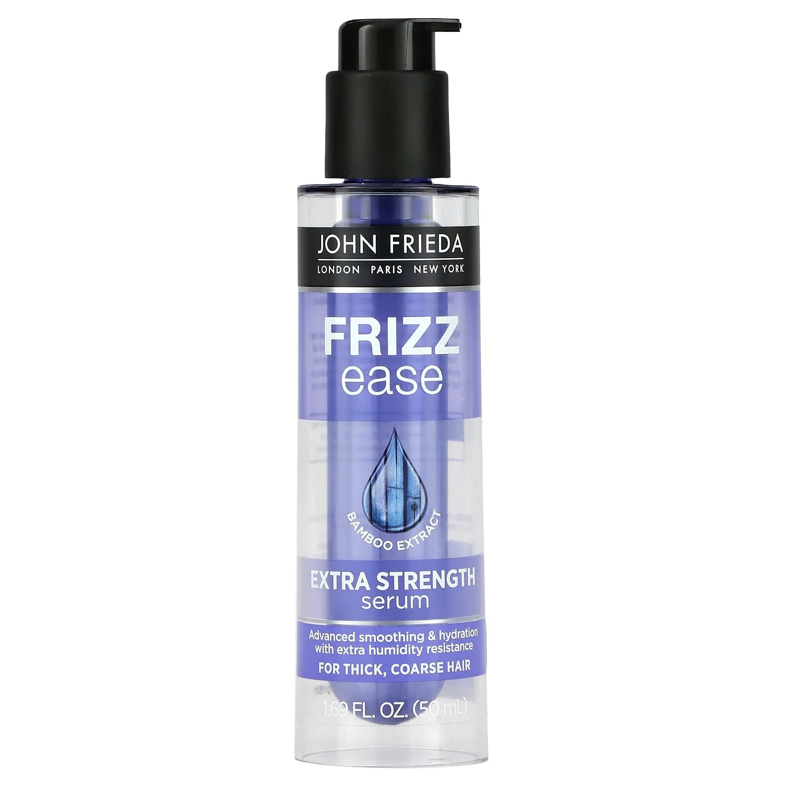 John Frieda Frizz Ease Extra Strength Serum with Bamboo Extract Nourishing Treatment for Thick Coarse Hair 1.69 fl oz