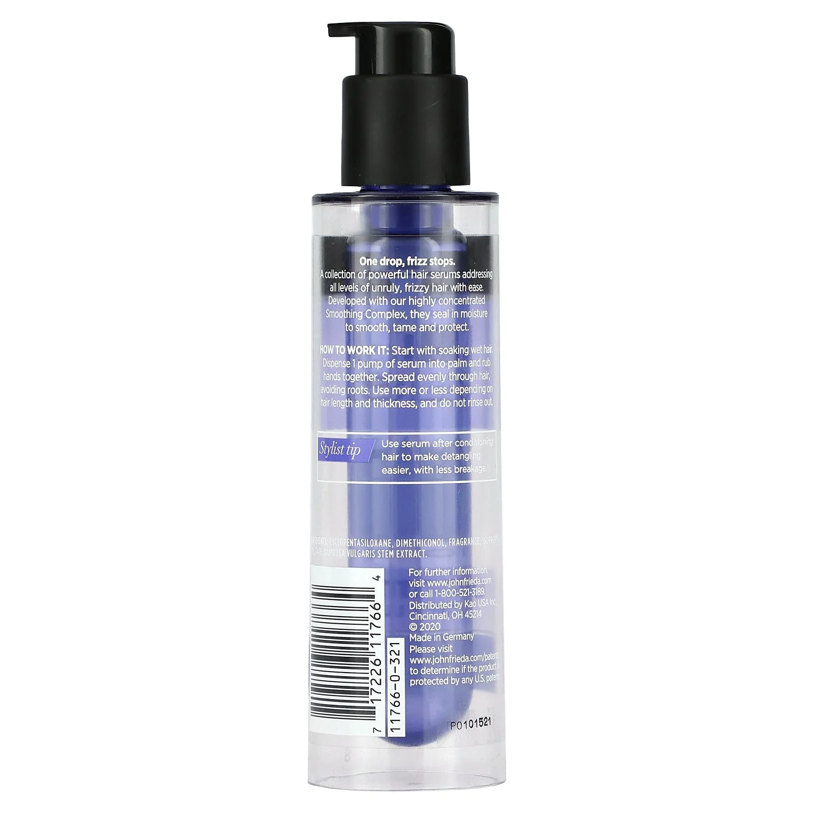 John Frieda Frizz Ease Extra Strength Serum with Bamboo Extract Nourishing Treatment for Thick Coarse Hair 1.69 fl oz - Image 2