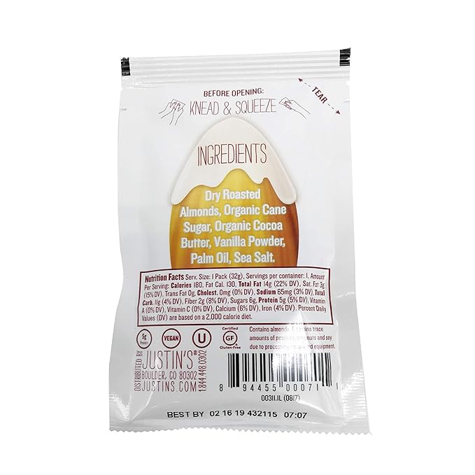 Justin's , Vanilla Almond Butter, 1.15 oz - Image 2
