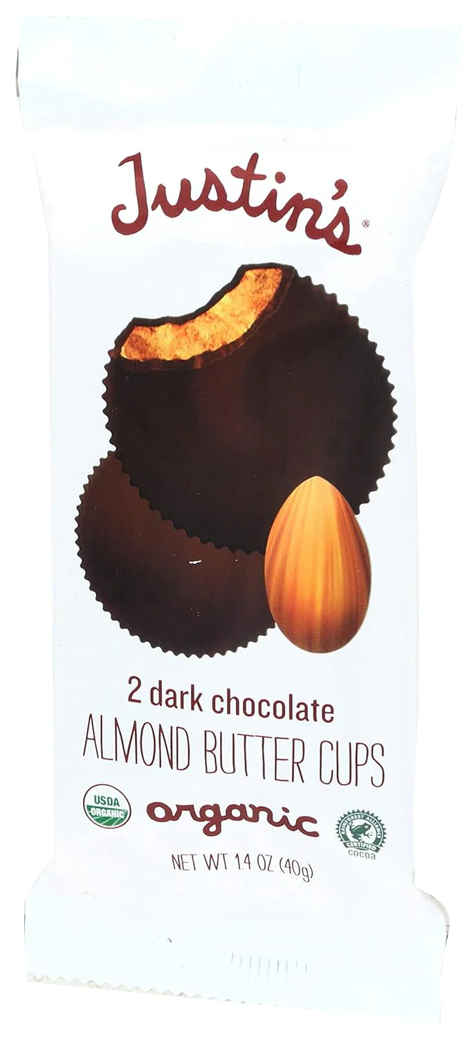 JUSTINS Organic Dark Chocolate Almond Butter Cup, 1.4 OZ