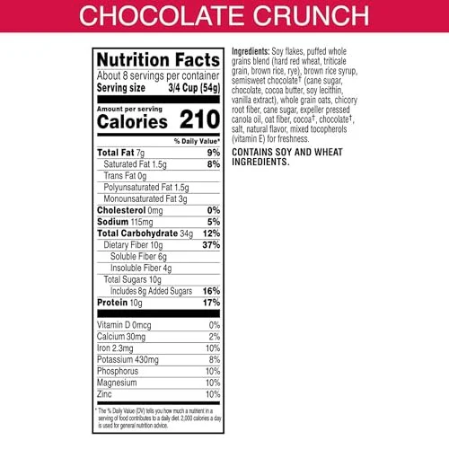 Kashi GO Cereal Protein + Fiber Chocolate Crunch 16 Oz - Image 2