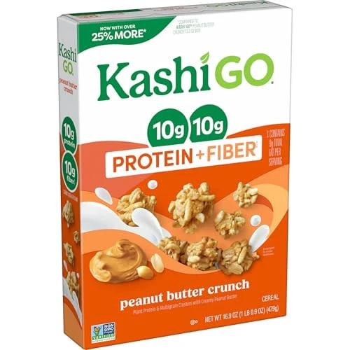 Kashi GO Cereal Protein + Fiber Peanut Butter Crunch 16.9 Oz