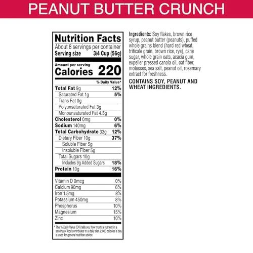 Kashi GO Cereal Protein + Fiber Peanut Butter Crunch 16.9 Oz - Image 2