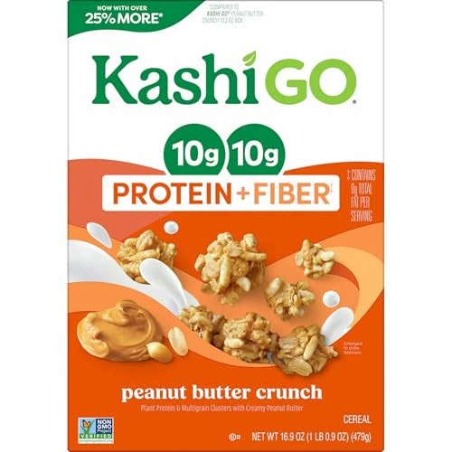 Kashi GO Cereal Protein + Fiber Peanut Butter Crunch 16.9 Oz - Image 3