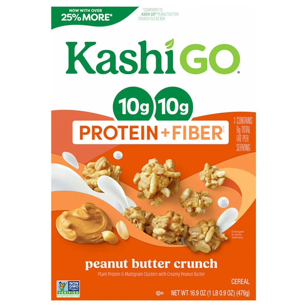 Kashi GO Cereal Protein + Fiber Peanut Butter Crunch 16.9 Oz - Image 5