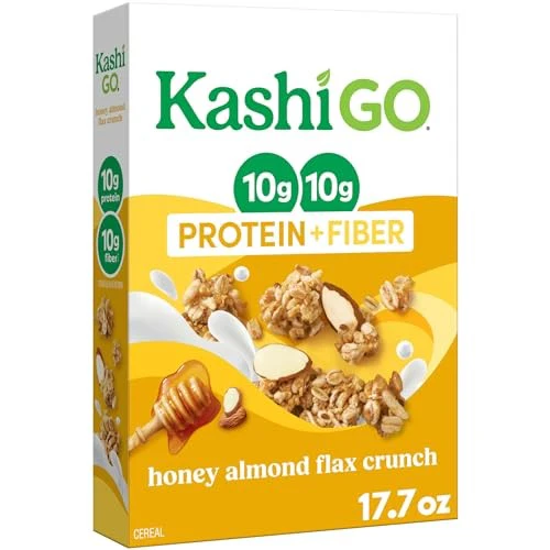 Kashi, GO, Protein + Fiber, Honey Almond Flax Crunch Cereal, 17.7 Oz