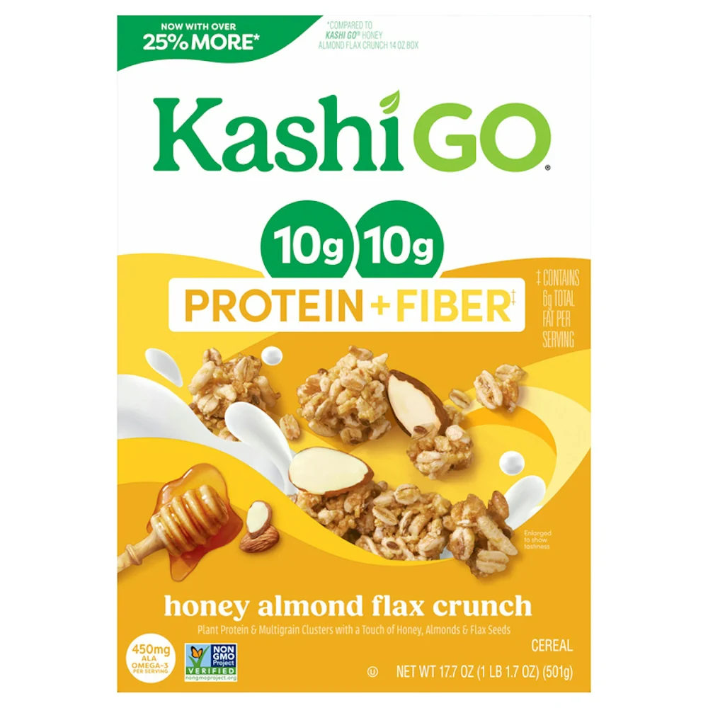 Kashi, GO, Protein + Fiber, Honey Almond Flax Crunch Cereal, 17.7 Oz - Image 10