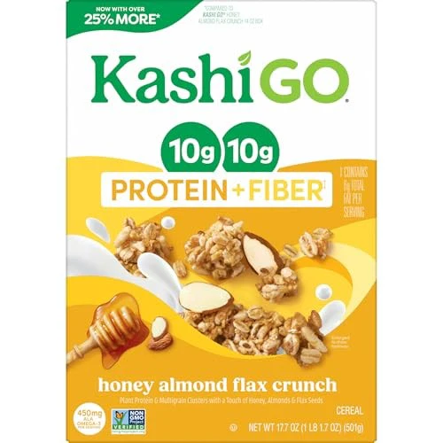 Kashi, GO, Protein + Fiber, Honey Almond Flax Crunch Cereal, 17.7 Oz - Image 8