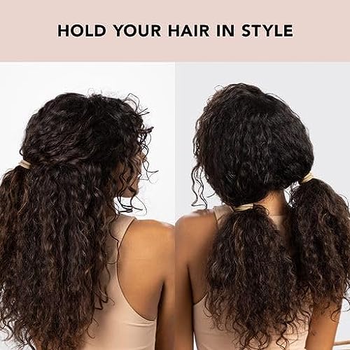 Kitsch Thick Elastic Hair Ties No Damage with Glitter 12pcs Neutral) - Image 4