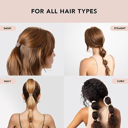 Kitsch Thick Elastic Hair Ties No Damage with Glitter 12pcs Neutral) - Image 5