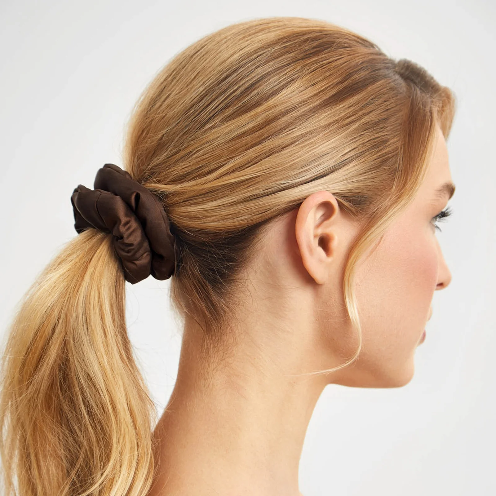 Kitsch Recycled Fabric Puffy Hair Scrunchies Rosewood - Image 4
