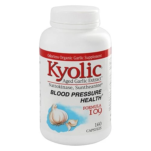 Kyolic, Aged Garlic Extract™, Blood Pressure Health, Formula 109, 160 Capsules