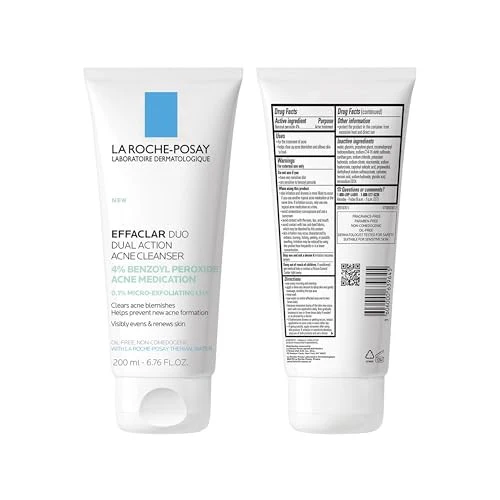 La Roche Posay Effaclar Dual Action Acne Face Cleanser with 4% Benzoyl Peroxide - 6.7 Fl Oz - Image 10