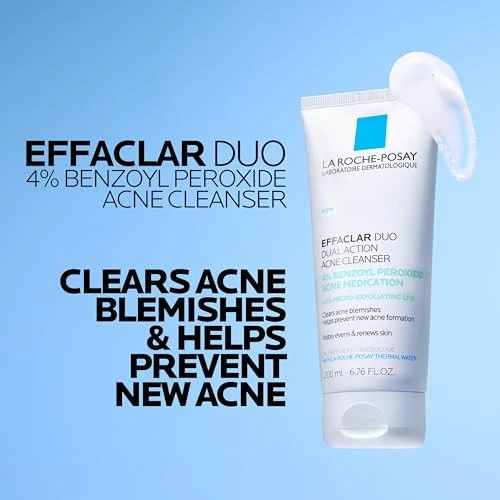 La Roche Posay Effaclar Dual Action Acne Face Cleanser with 4% Benzoyl Peroxide - 6.7 Fl Oz - Image 4