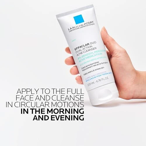 La Roche Posay Effaclar Dual Action Acne Face Cleanser with 4% Benzoyl Peroxide - 6.7 Fl Oz - Image 7