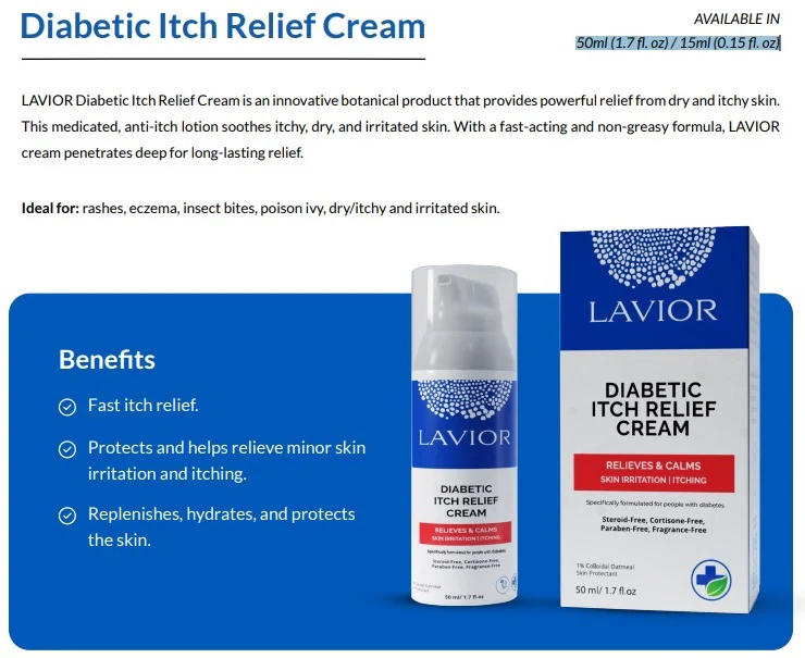 Lavior Diabetic Itch Relief Cream - Image 2