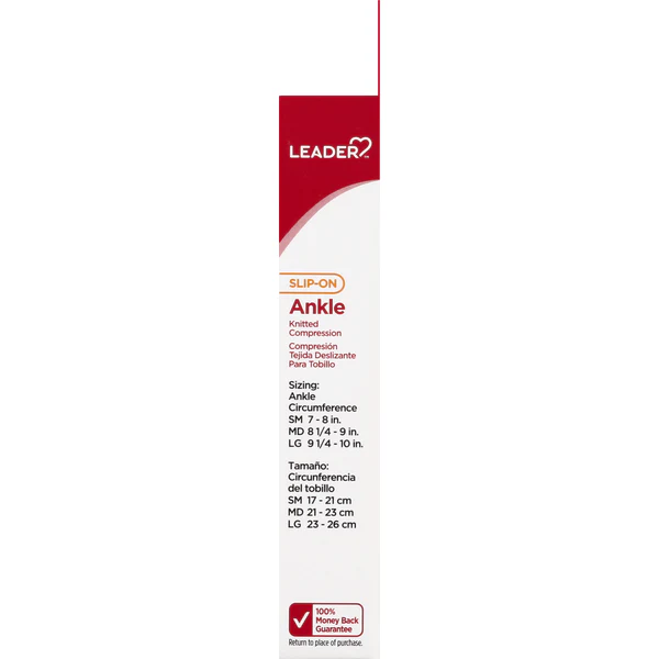 Leader Ankle Compression Slip-On Large Beige - Image 3