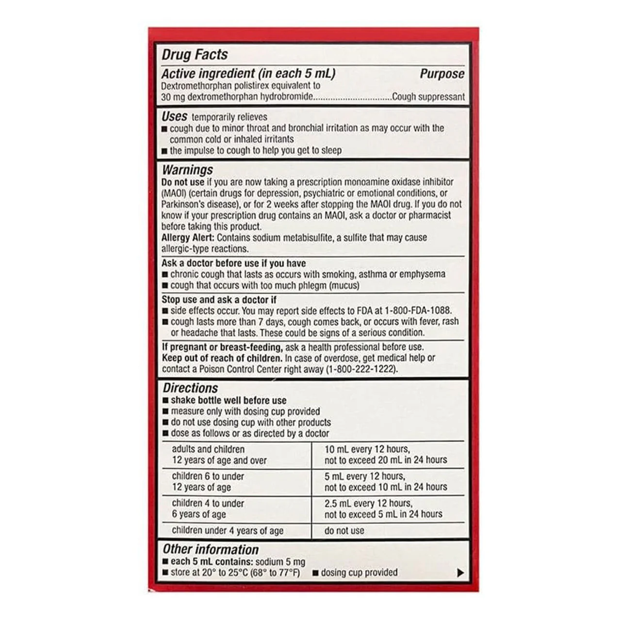 Leader Cough Dm 12 Hours Relief Orange 3oz - Image 2