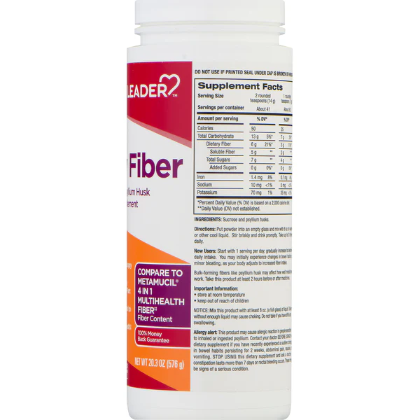 Leader Daily Fiber Original Coarse Powder 20.3oz - Image 2