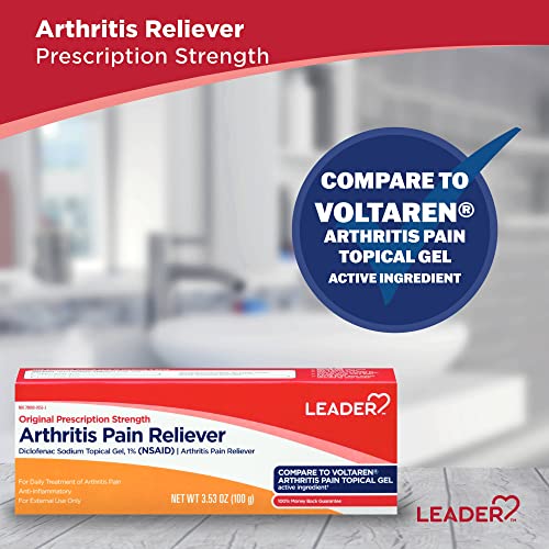 Leader Diclofenac Sodium Topical Arthritis Pain Relief Gel Tube, Powerful Anti-Inflammatory Gel (Compare to Voltaren), 5.30 Ounce, Pack of 2 - Image 2