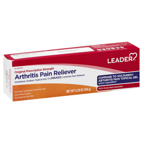 Leader Diclofenac Sodium Topical Arthritis Pain Relief Gel Tube, Powerful Anti-Inflammatory Gel (Compare to Voltaren), 5.30 Ounce, Pack of 2 - Image 6