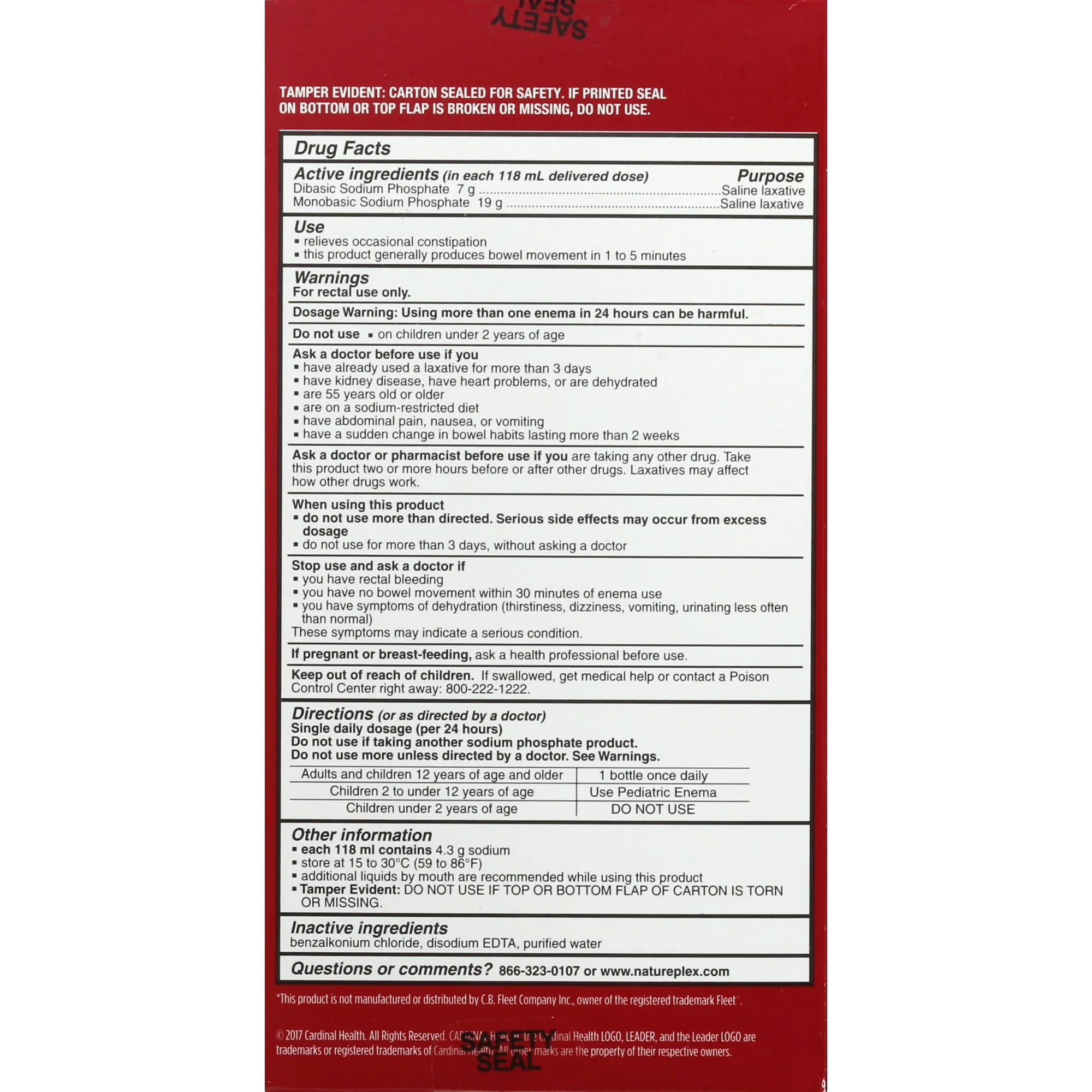 Leader Enema Twin Pack 2ct 4.5oz - Image 2