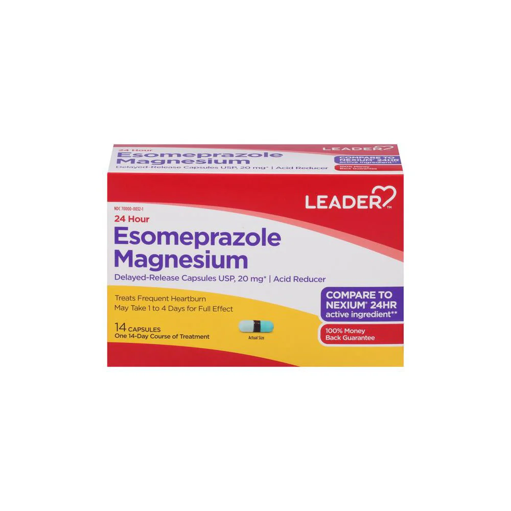 Leader Esomeprazole Magnesium Delayed-Release Tablets 20mg