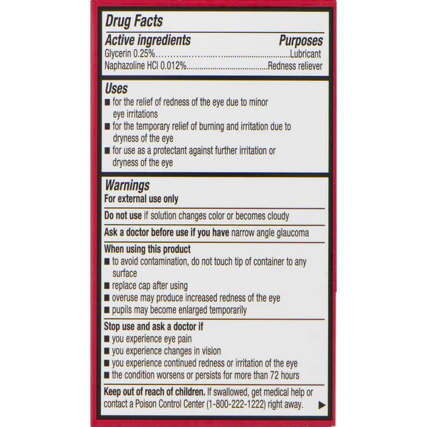 Leader Eye Drops Redness Relief 0.5oz - Image 2