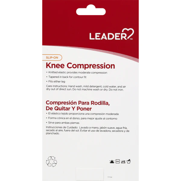 Leader Knee Compression Slip-On Beige - Image 2