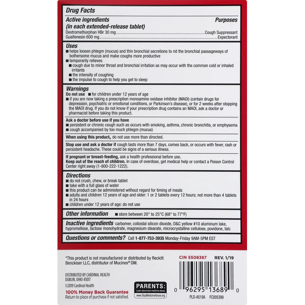 Leader Mucus Relief DM 12hr Tablets 20ct - Image 2
