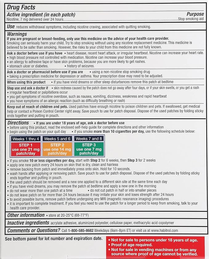 Leader Step 3 7mg Nicotine Transdermal Patches 14 ct - Image 2