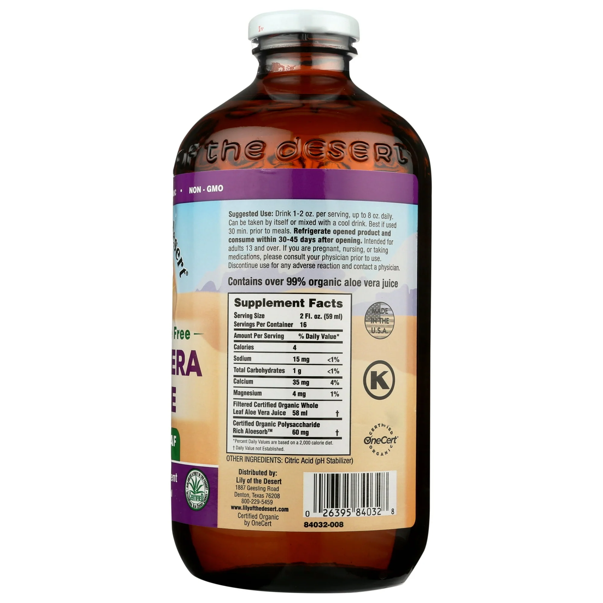 Lily Of The Desert Aloe Vera Juice Whole 32oz - Image 2