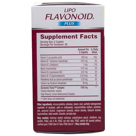 Lipo Flavonoid Plus Ear Ringing 90 Caplets - Image 3