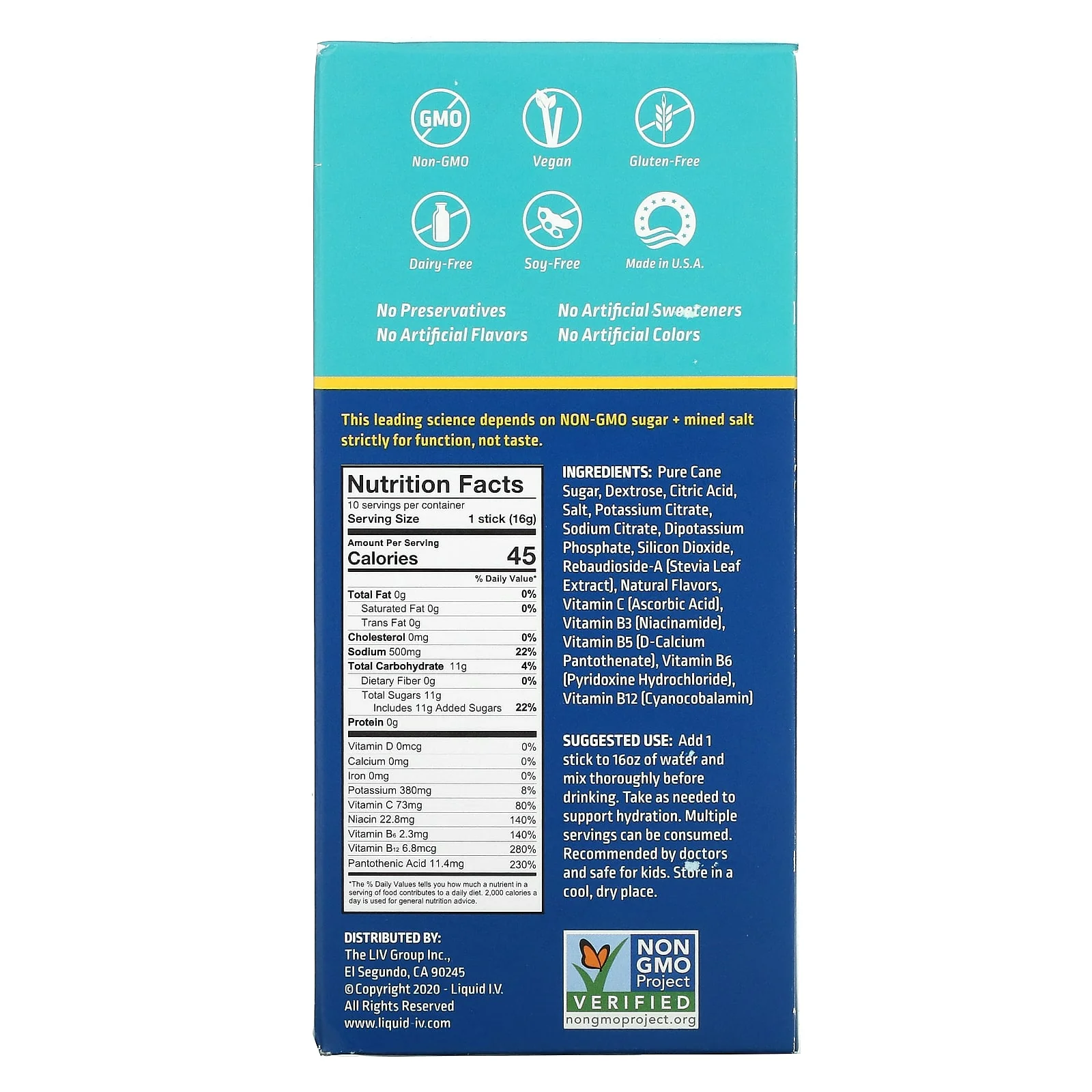 Liquid I.V. Hydration Multiplier Lemon 10 Packs - Image 2
