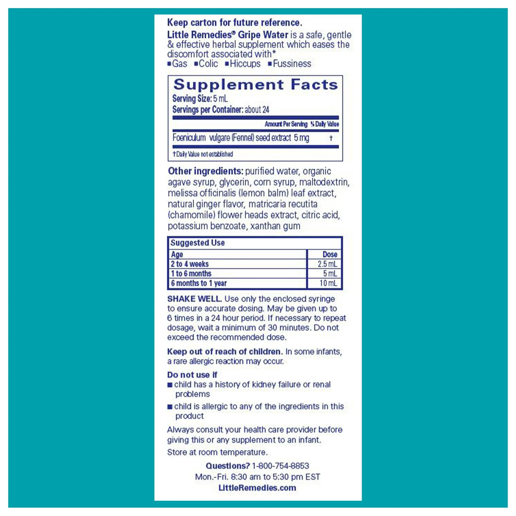 Little Remedies For Tummys Gripe Water 4 oz - Image 3