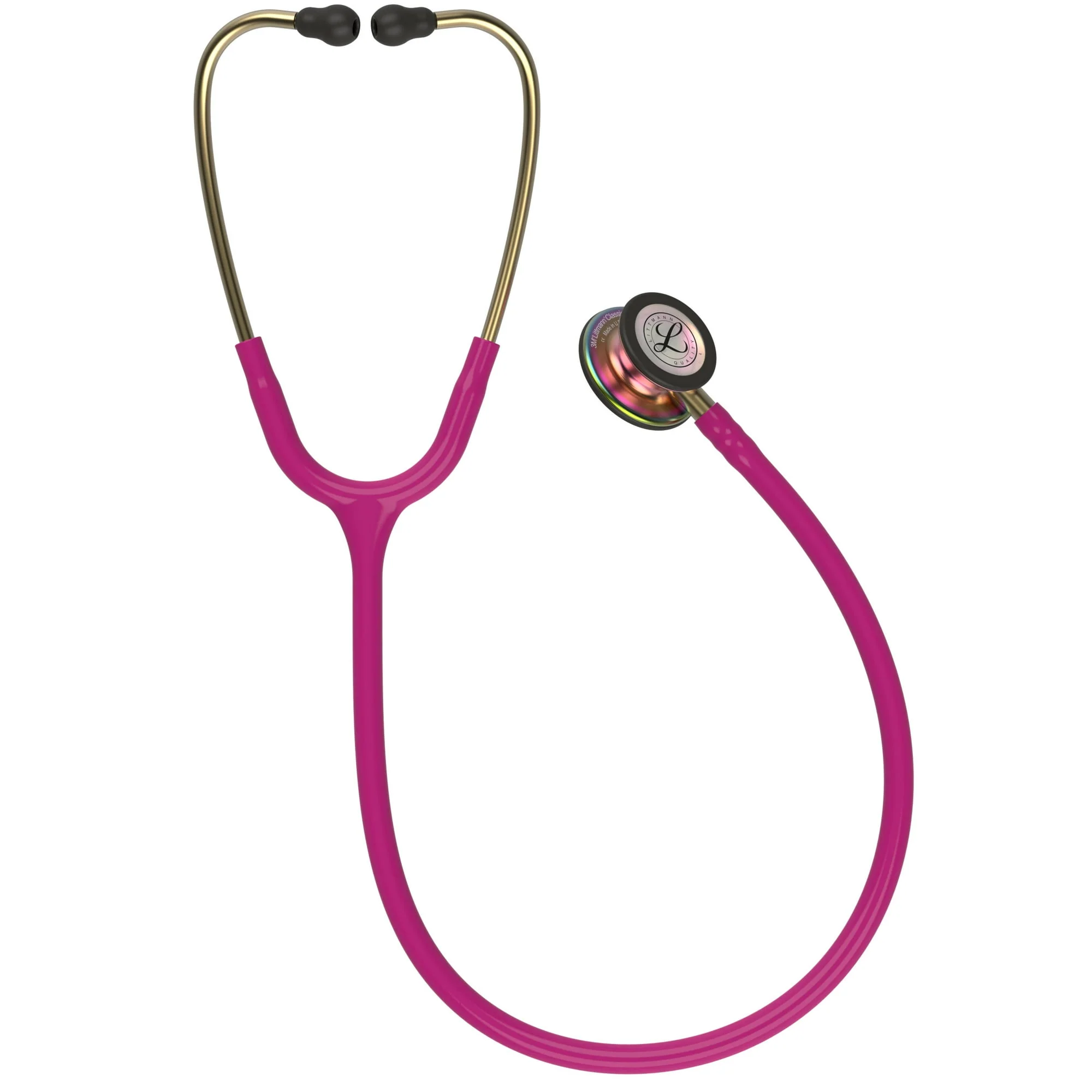 Littmann Classic III Monitoring Stethoscope Rainbow Raspberry Tube - Image 2