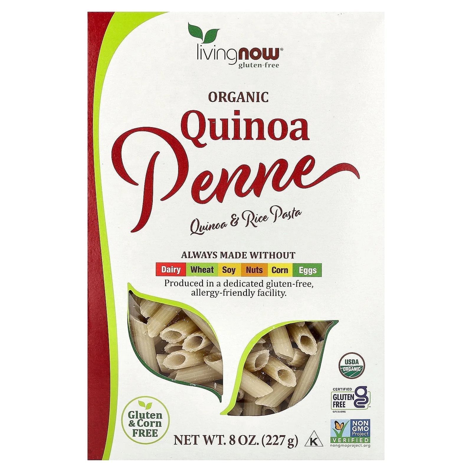 Living Now Organic Quinoa Penne Pasta 8oz