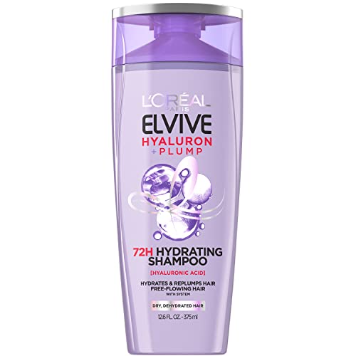 L'Oréal Elvive Hyaluron + Plump 72H Hydrating Shampoo, 12.6 Fl Oz