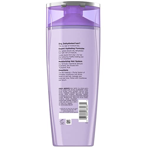L'Oréal Elvive Hyaluron + Plump 72H Hydrating Shampoo, 12.6 Fl Oz - Image 2