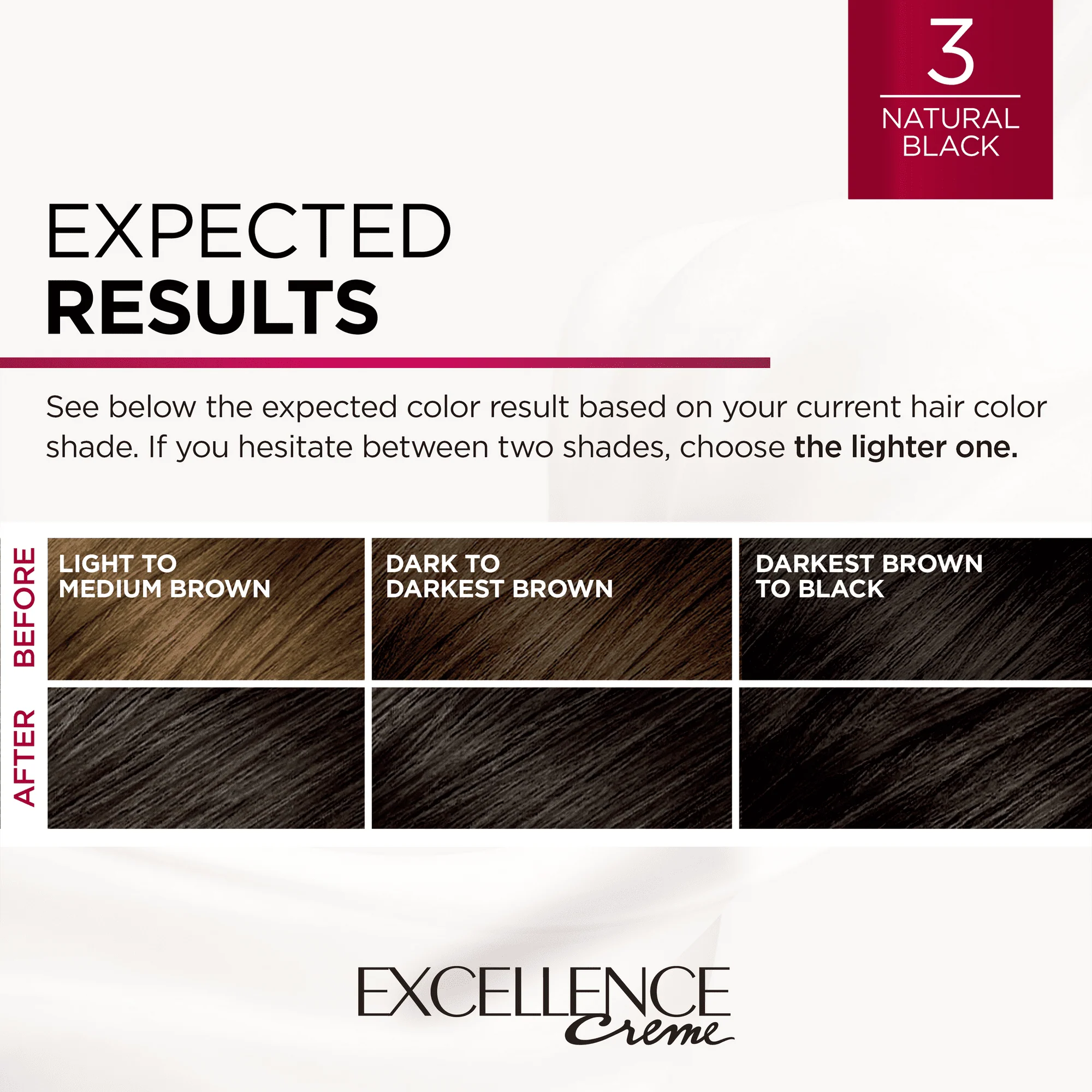 Loreal Excellence Creme Permanent Hair Color 3 Natural Black - Image 2