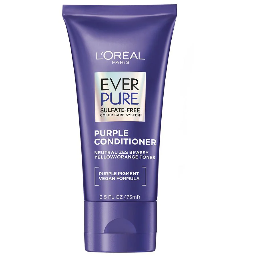 L'Oreal Paris EverPure Sulfate Free Purple Conditioner, 2.5 Oz - Image 2