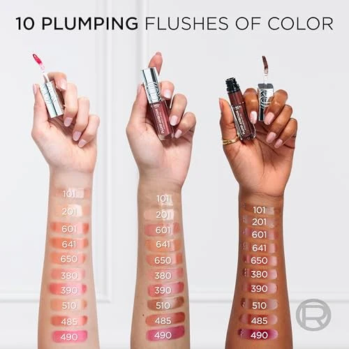 L'Oreal Paris Paradise Plump Ambition Lip Oil Plumping Lip Gloss, Latte Glace 641 - Image 6